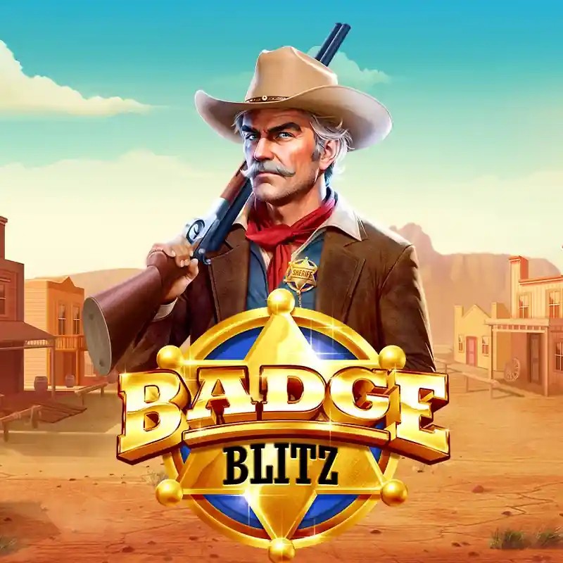 Badge Blitz casino game by Pragmatic Play – featured logo at Rollxo Casino