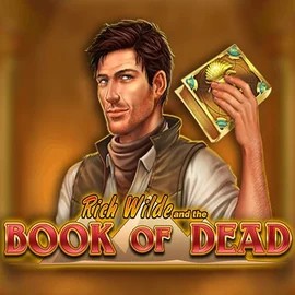 Book of Dead slot logo by Play'n GO at Rollxo Casino
